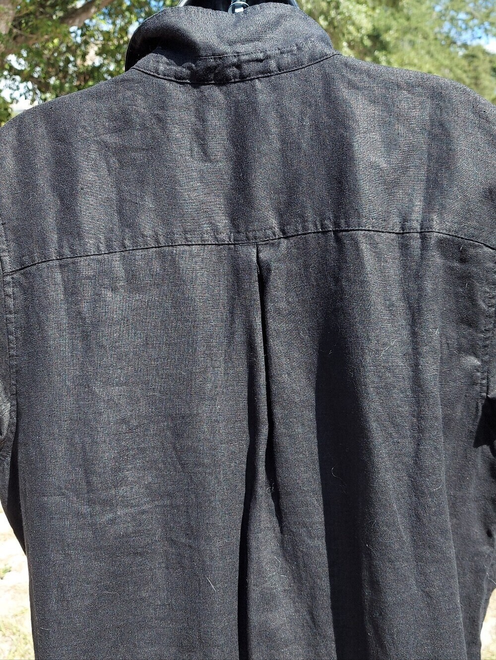 Tommy Bahama 100% Linen Black Short-Sleeve V-Neck Tunic - Picture 8 of 8
